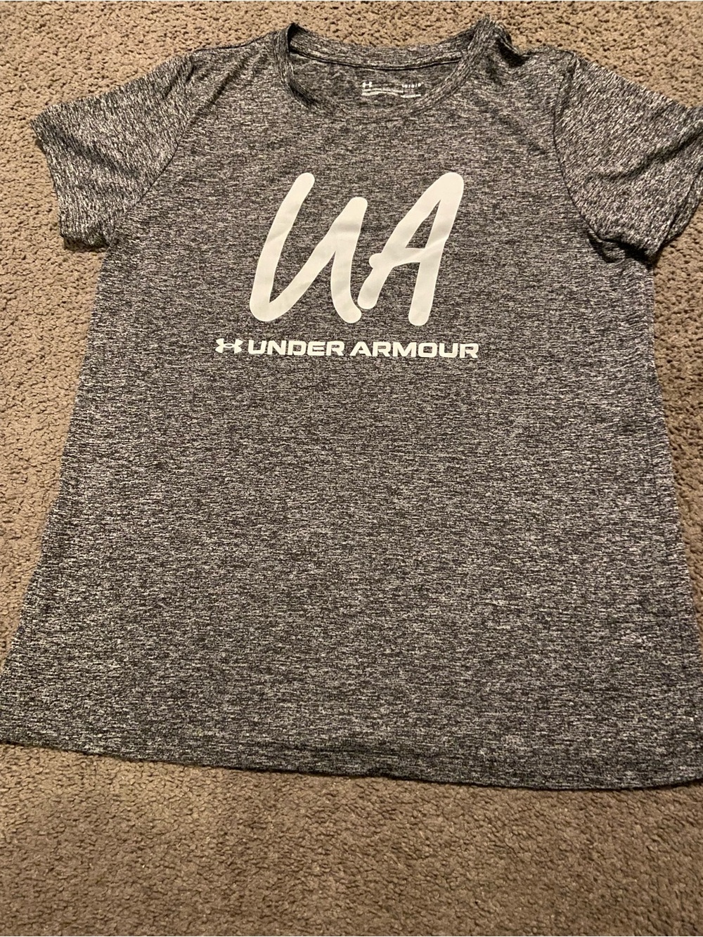 LG Under Armour Heathered Black Performance Tee